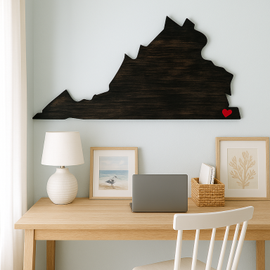 State of Virginia Wood Plaque